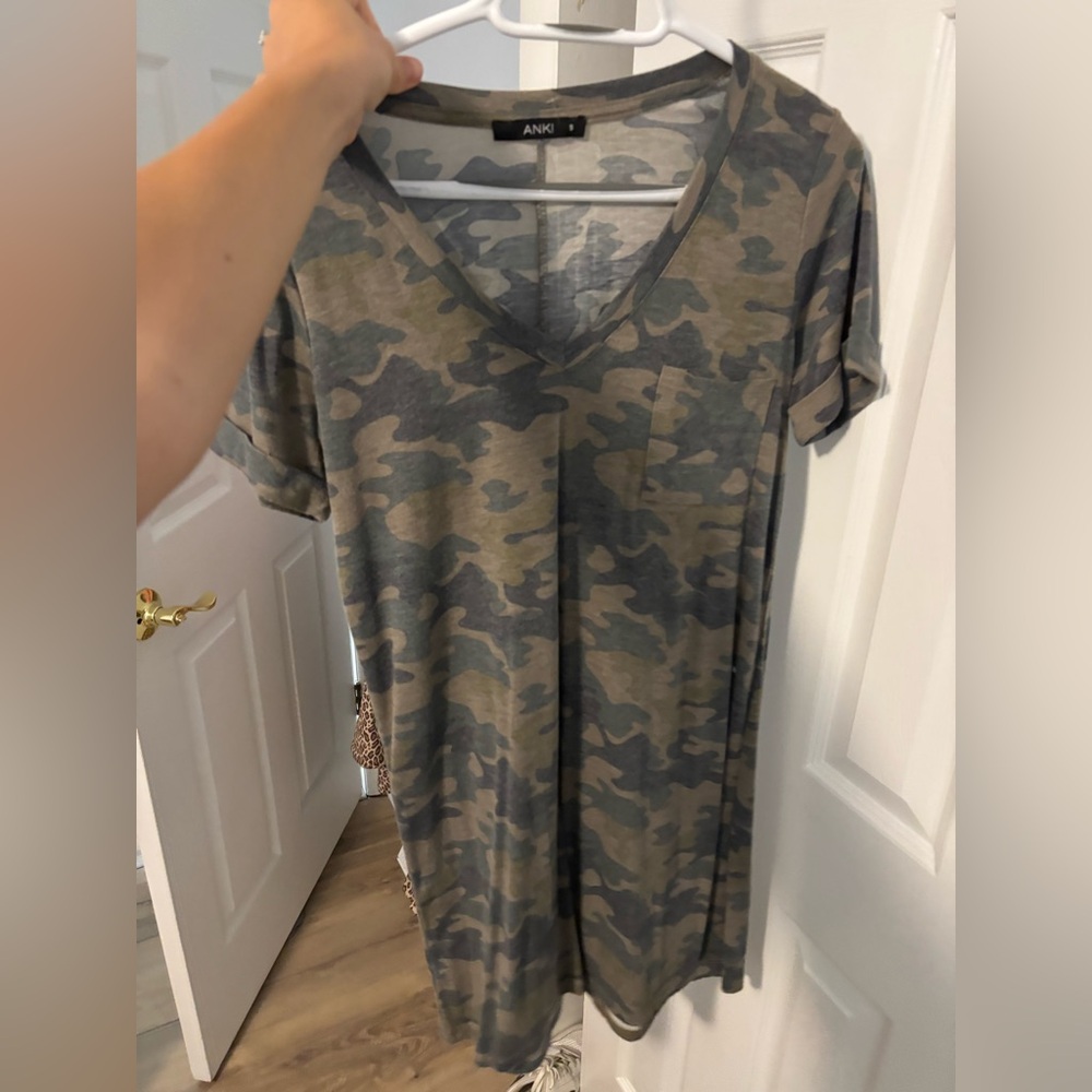 Camo t shirt dress